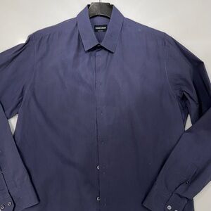 Giorgio Armani Men's Deep Blue Dress Shirt